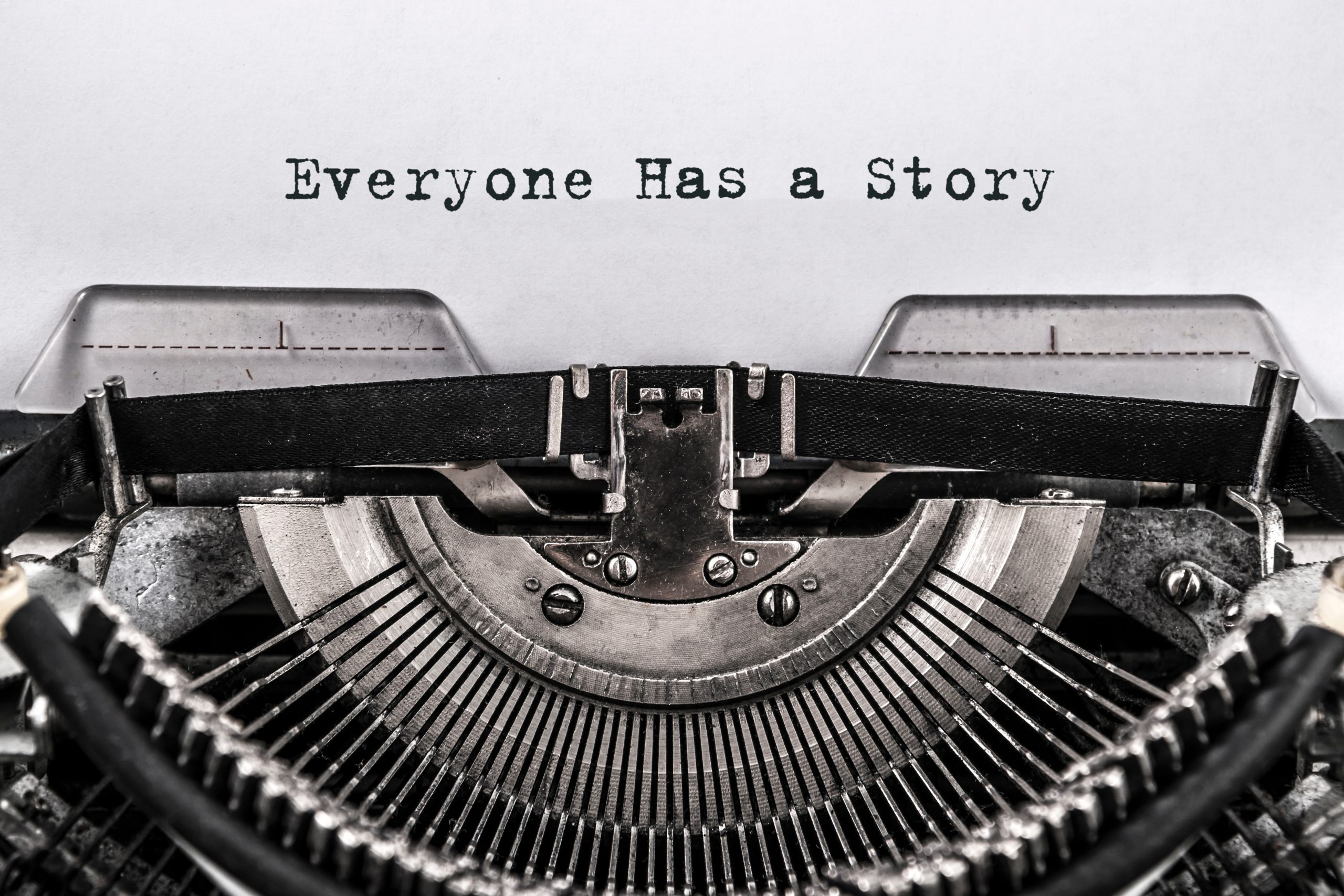 Everyone,Has,A,Story,Typed,Words,On,A,Vintage,Typewriter.